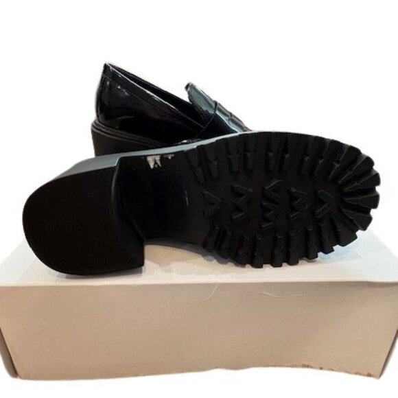 Bloomingdale’s Aqua “Beka” Patent Round Toe Loafer Heels in Black – SZ 10M - Picture 7 of 8